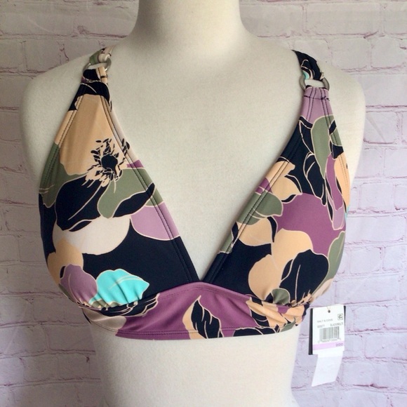 Salt + Cove Floral Bikini Top - Size D/DD - Picture 1 of 7